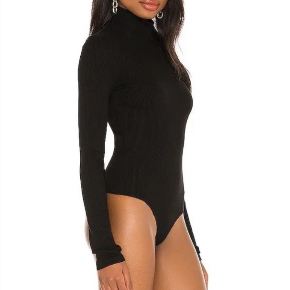AGOLDE Turtleneck Long Sleeve Body Suit in Black